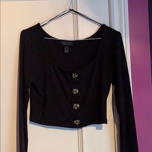 Long sleeve black knit